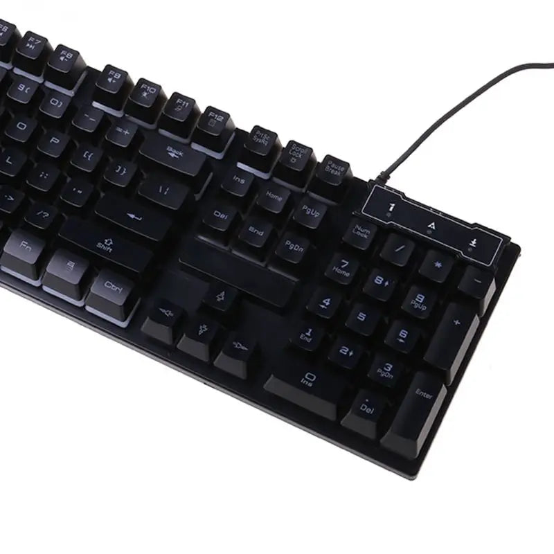 Teclado Gamer USB com Fio de 104 Teclas - Sensação Mecânica para Computador