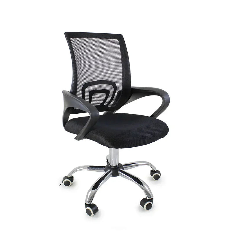Kit com 4 Cadeiras de Escritório Ergonômicas Begônia com Tela Mesh – Preta