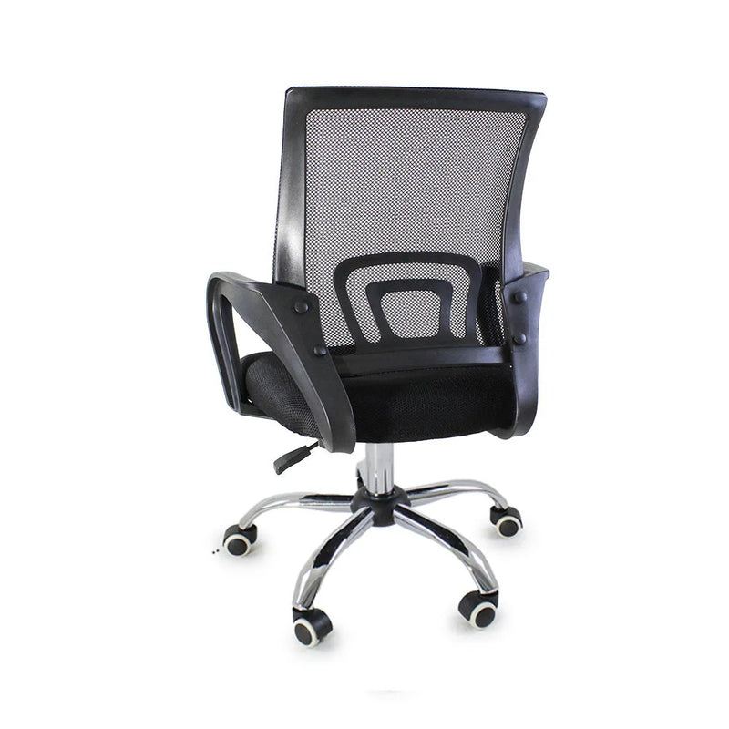 Kit com 4 Cadeiras de Escritório Ergonômicas Begônia com Tela Mesh – Preta